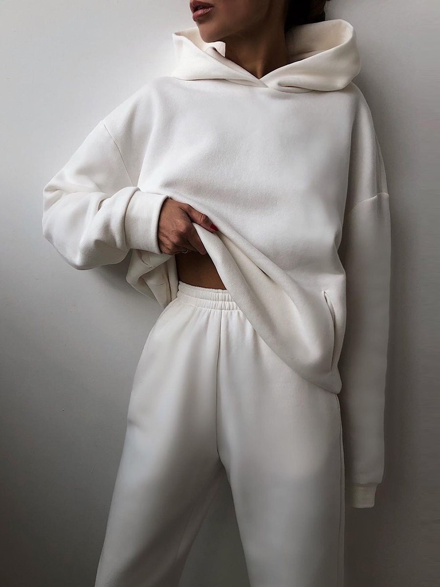 l Hooded Sweater Two-piece Suit