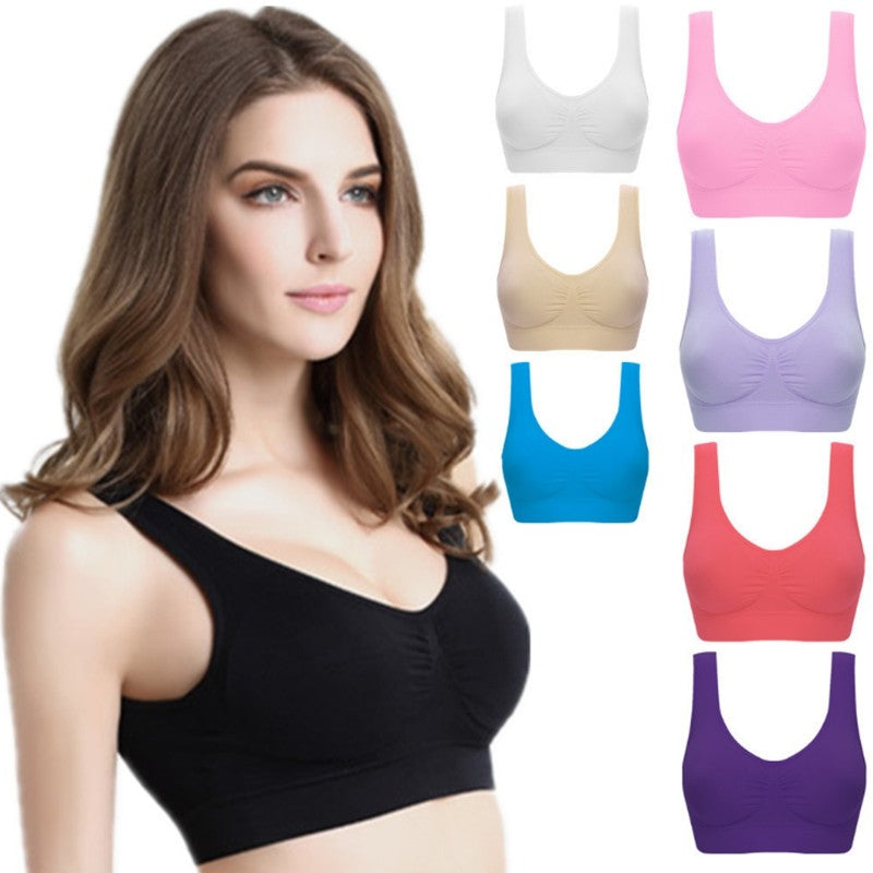 Women Yoga Tank Tops  Sports Bra Workout Fitness Running Crop Top NommL