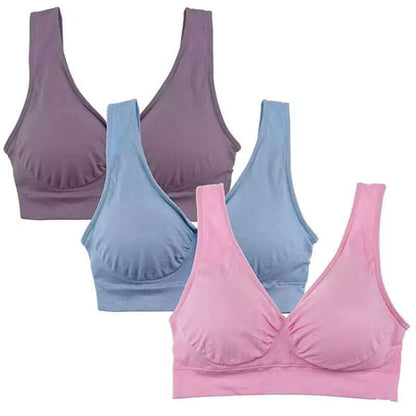 Women Yoga Tank Tops  Sports Bra Workout Fitness Running Crop Top NommL
