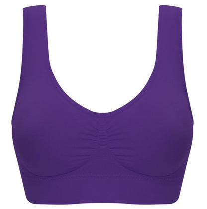 Women Yoga Tank Tops  Sports Bra Workout Fitness Running Crop Top NommL