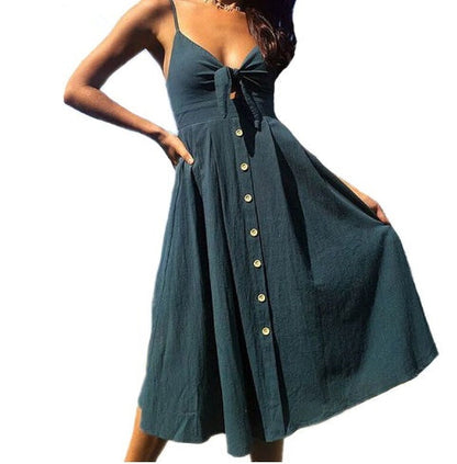 Women Summer Dresses Sleeveless Backless Strap Long Close-fitting Sheath Female Party Evening Dresses Vestidos NommL