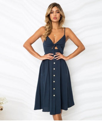 Women Summer Dresses Sleeveless Backless Strap Long Close-fitting Sheath Female Party Evening Dresses Vestidos NommL
