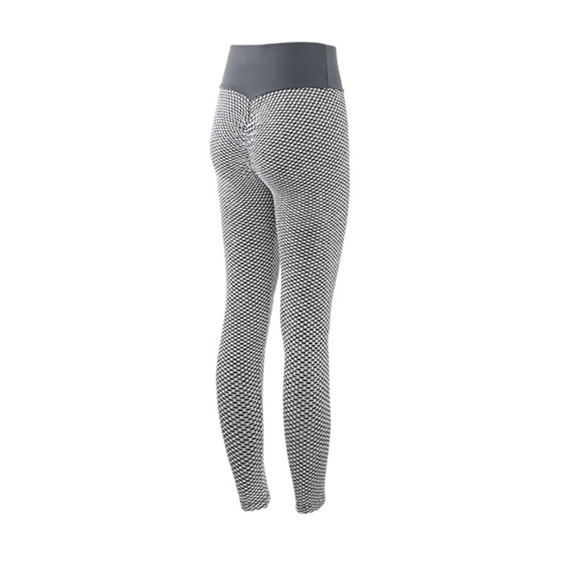 Plaid Leggings Fitness Yoga Pants Women's Seamless High Waist Breathable Gym Leggings NommL