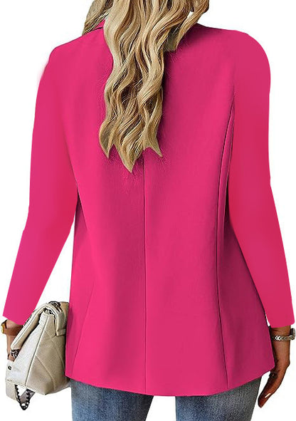 Ins Lapel Button Jacket Fashion Commuter Casual Suit Jacket Women's Long-sleeved Tops Outwear Clothing