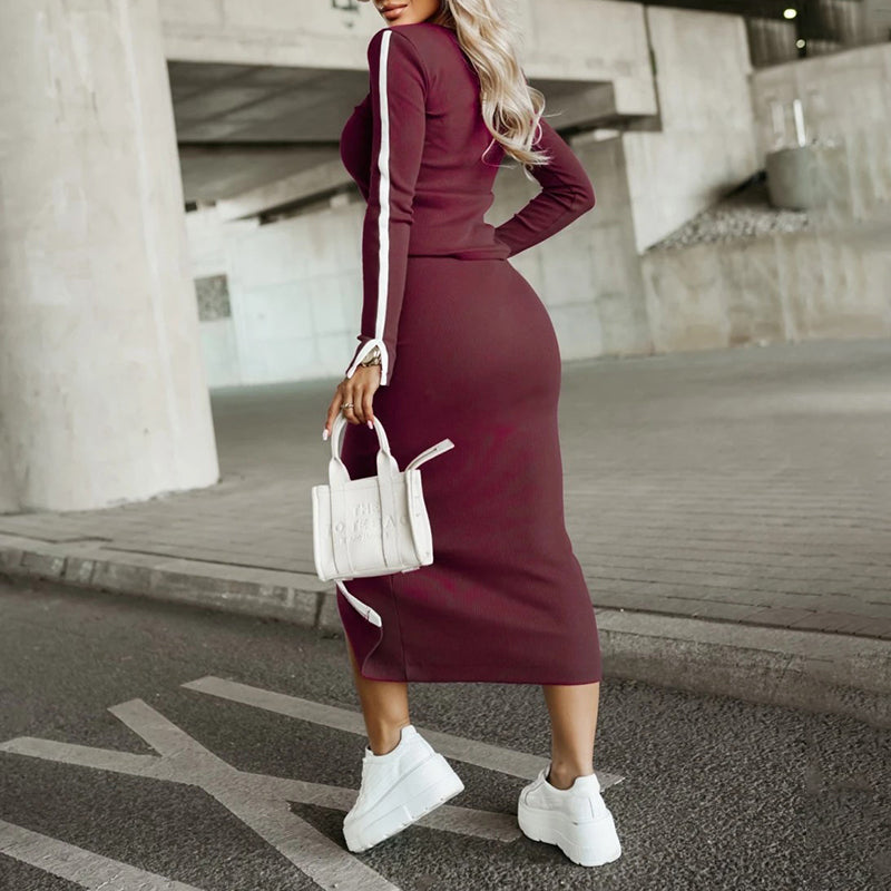 Sweatshirt With Skirt Lounge Outfit NommL