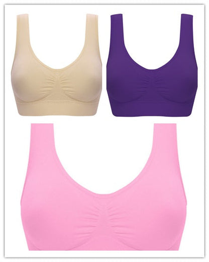 Women Yoga Tank Tops  Sports Bra Workout Fitness Running Crop Top NommL