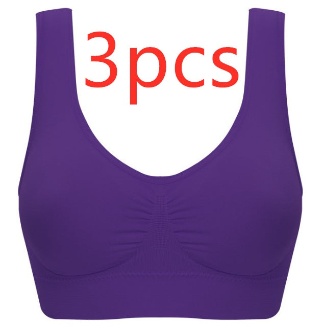 Women Yoga Tank Tops  Sports Bra Workout Fitness Running Crop Top NommL