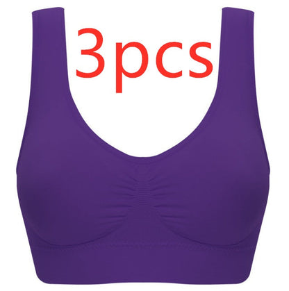 Women Yoga Tank Tops  Sports Bra Workout Fitness Running Crop Top NommL