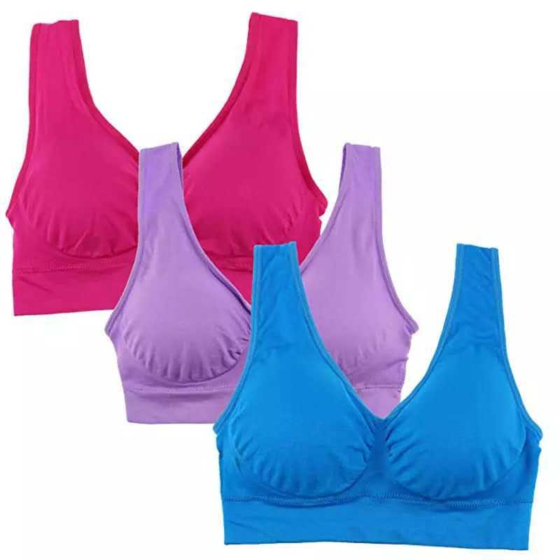 Women Yoga Tank Tops  Sports Bra Workout Fitness Running Crop Top NommL