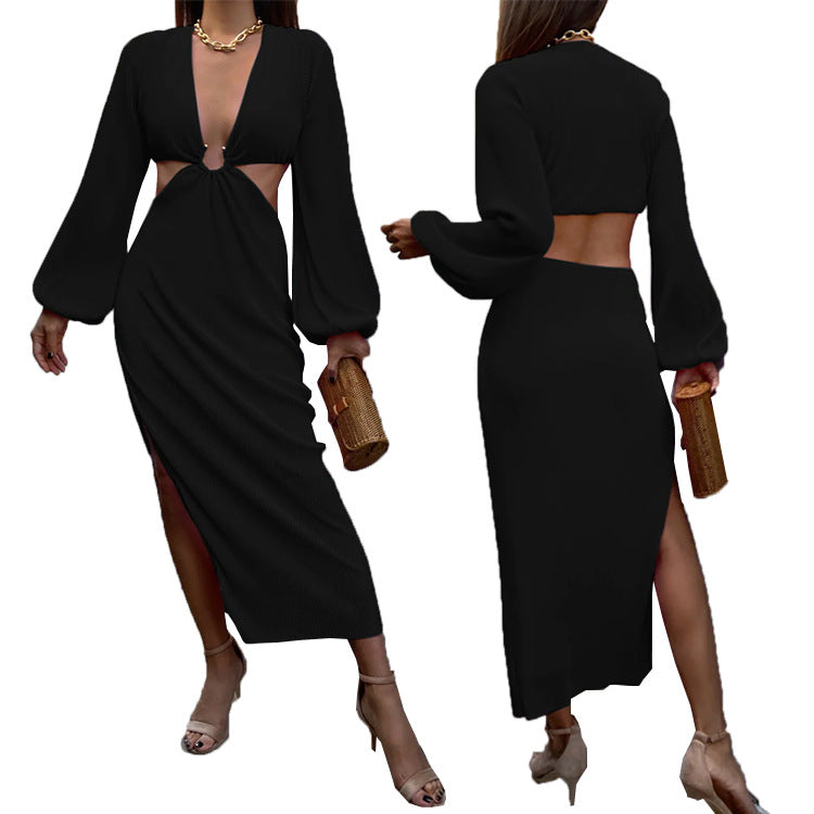 Autumn Fashion Pressed Pleated Waistless Women's Dresses NommL