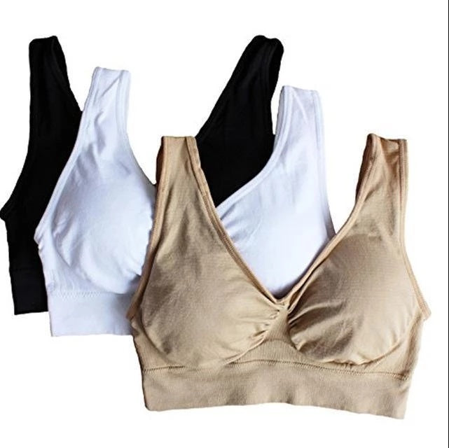 Women Yoga Tank Tops  Sports Bra Workout Fitness Running Crop Top NommL