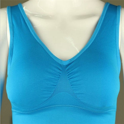 Women Yoga Tank Tops  Sports Bra Workout Fitness Running Crop Top NommL