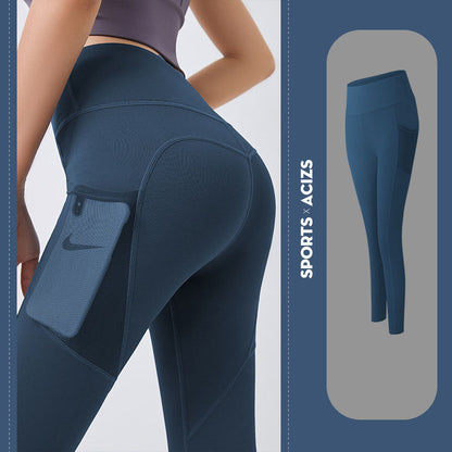 Yoga Pants Women With Pocket Leggings Sport Girl Gym Leggings Women Tummy Control Jogging Tights Female Fitness Pants NommL
