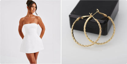 Chic Summer Strapless Mini Dress: Elegant Backless Slim Fit Party & Cocktail Wear NommL