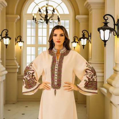 Fashion Muslim Rope Embroidered Robe Women's Clothing NommL