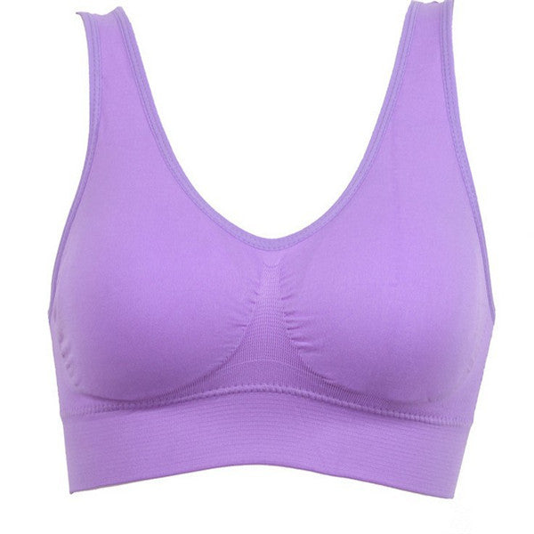 Women Yoga Tank Tops  Sports Bra Workout Fitness Running Crop Top NommL