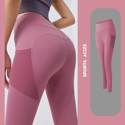Yoga Pants Women With Pocket Leggings Sport Girl Gym Leggings Women Tummy Control Jogging Tights Female Fitness Pants NommL