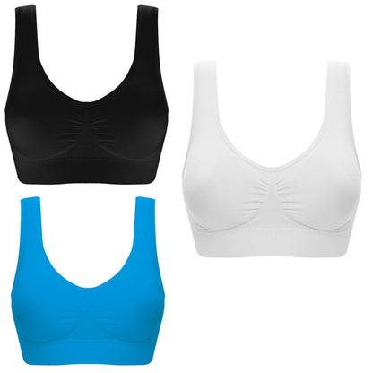 Women Yoga Tank Tops  Sports Bra Workout Fitness Running Crop Top NommL