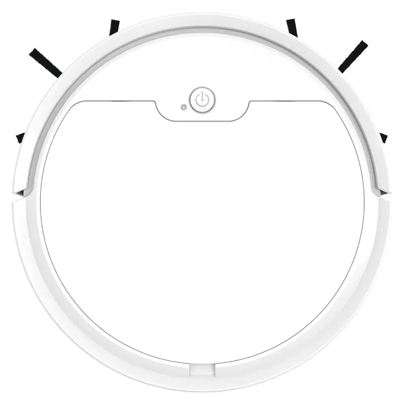 Round robot vacuum cleaner on a white background