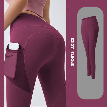 Yoga Pants Women With Pocket Leggings Sport Girl Gym Leggings Women Tummy Control Jogging Tights Female Fitness Pants NommL