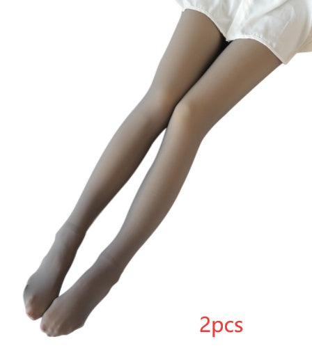 Fake Translucent Plus Size Leggings Fleece Lined Tights Fall And Winter Warm Fleece Pantyhose Women Fleece Lined Pantyhose Thermal Winter Tights NommL