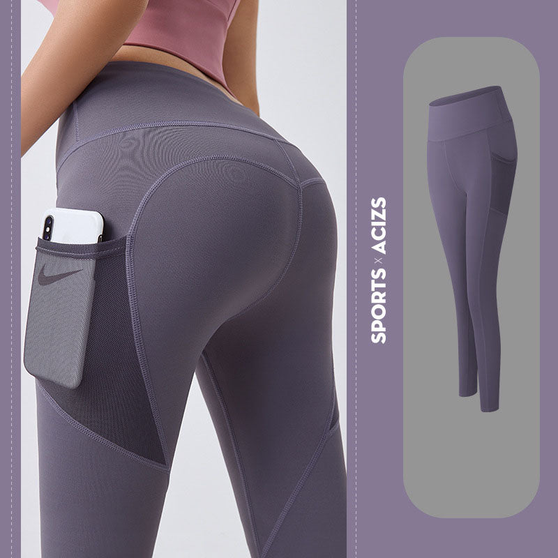 Yoga Pants Women With Pocket Leggings Sport Girl Gym Leggings Women Tummy Control Jogging Tights Female Fitness Pants NommL