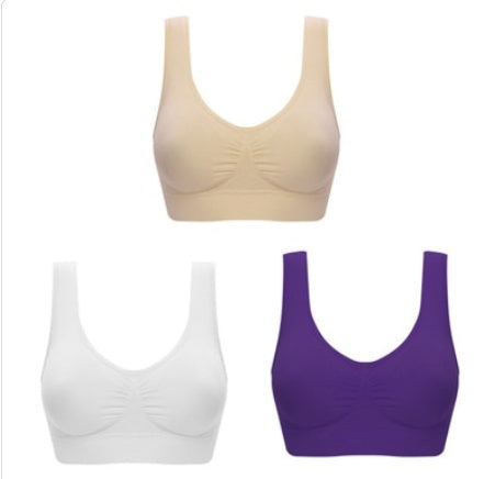 Women Yoga Tank Tops  Sports Bra Workout Fitness Running Crop Top NommL