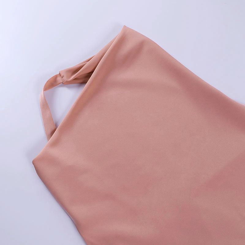 Satin Party Dress V Neck Backless Mini Sleeveless Summer Party Dress NommL