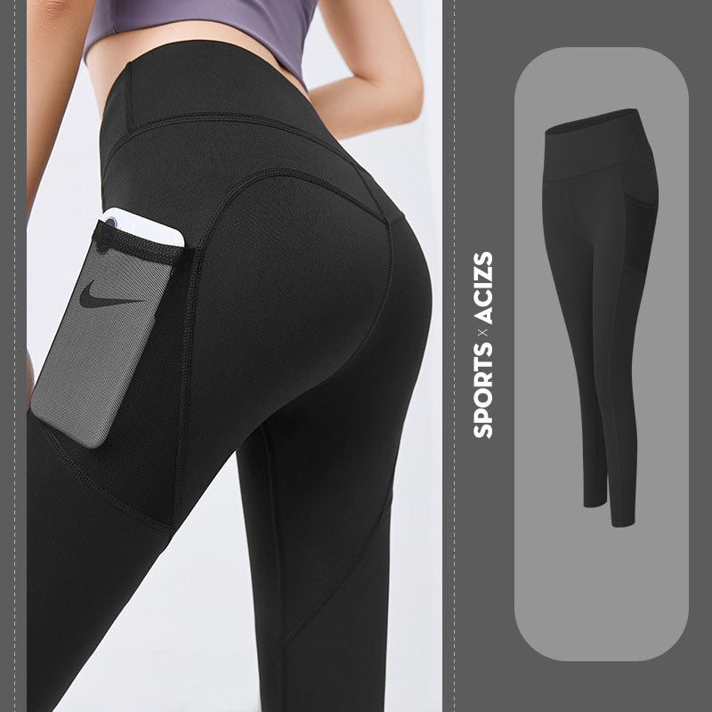 Yoga Pants Women With Pocket Leggings Sport Girl Gym Leggings Women Tummy Control Jogging Tights Female Fitness Pants NommL